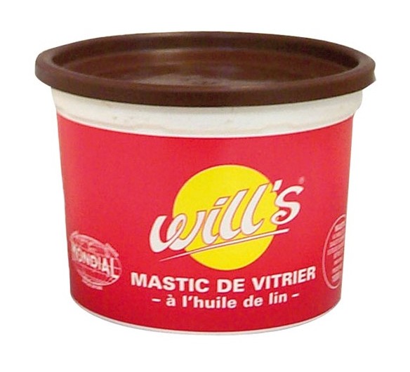 Will's - Mastic vitrier à l'huile de lin - acajou - 500 g