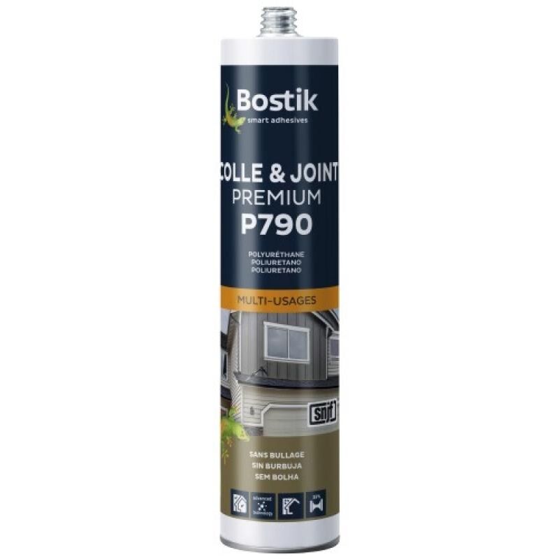 Bostik - Masticcolle polyuréthane multiusages Premium P790 cartouche de 300ml noir - Noir
