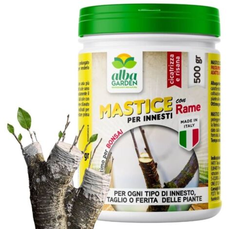 Mastice Pasta Pronto Uso per Innesti e Potature Con Rame Antibatterico Pasta Cicatrizzante per Ferite x 500 g