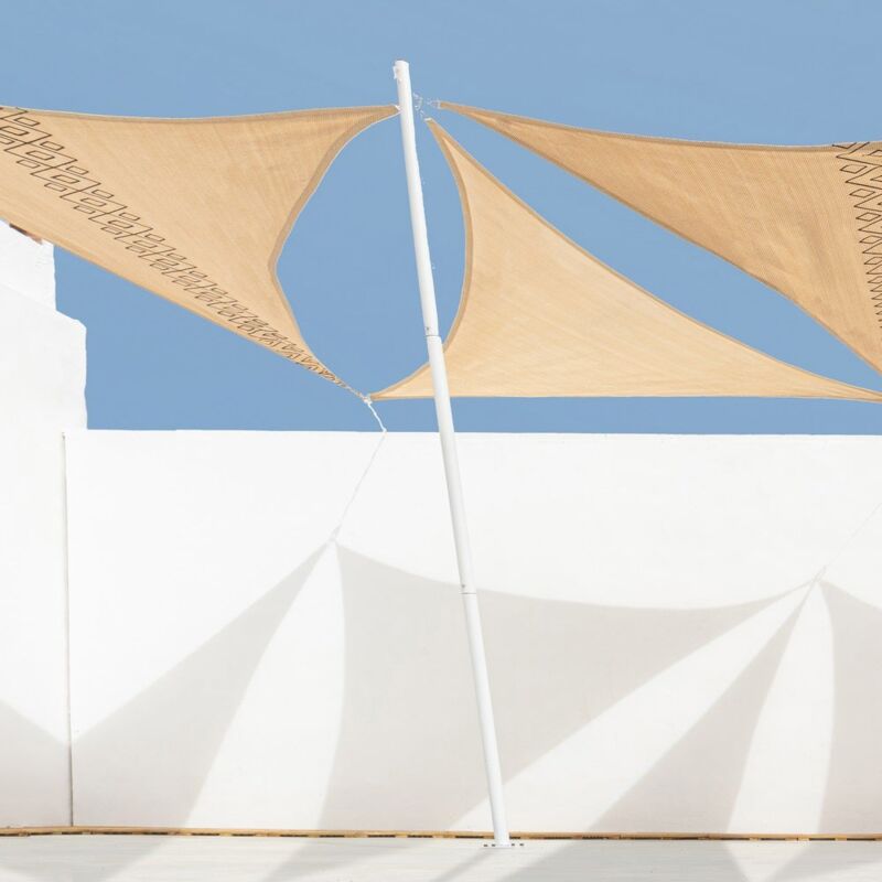 

Mástil para vela de sombreo blanco de acero de 250 cm