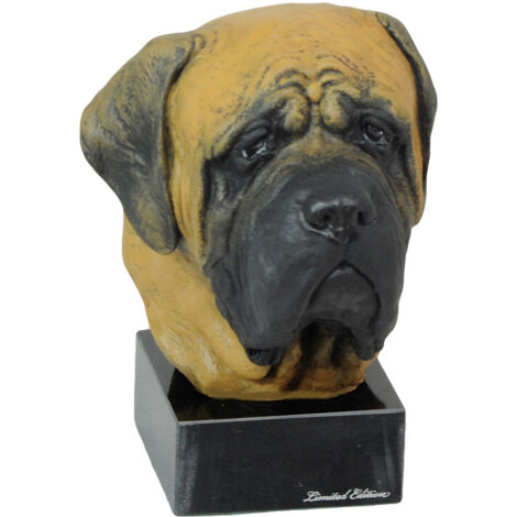 Mastín inglés, Mastín - estatuilla pintada, figura, realizada por el artista, marca Art-Dog