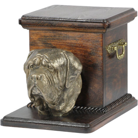 Mastino inglese, Mastino - un'urna per le ceneri del cane con una statuetta, un'urna elegante per un cane, un'urna unica con un busto di un cane di Art-Dog