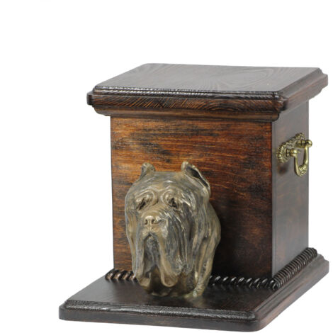 Mastino Napoletano, Mastino Napoletano, Mastino Napoletano - un'urna per le ceneri del cane con una statuetta, un'urna elegante per un cane, un'urna unica con un busto di un cane di Art-Dog