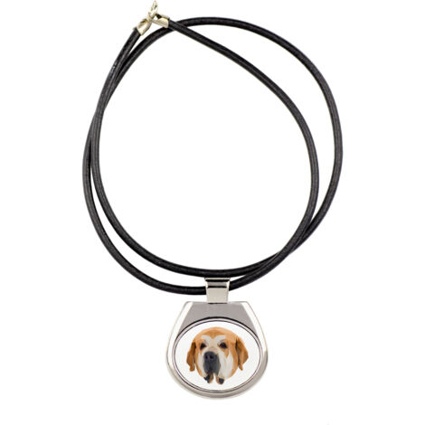 Mastino spagnolo - collana con foto e iscrizione geometrica di Art-Dog