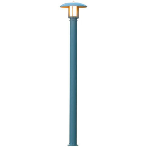 Mastleuchte / Gartenlaterne HEIMDAL, Höhe 200 cm, Alu silber / Glas opal, E27