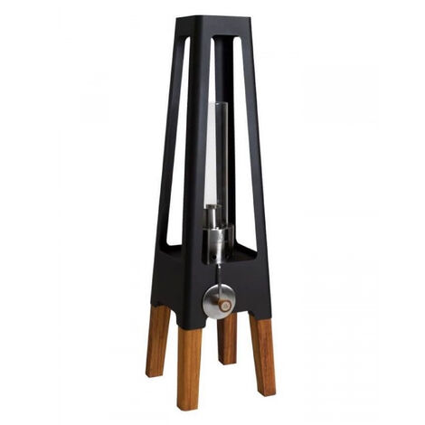 Masuria Gartenlampe Nexo Steel Black Biobrennstofflampe Gartenfeuer