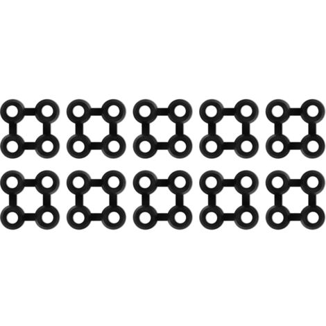 Mat Connectors 10 pcs Rubber Black vidaXL