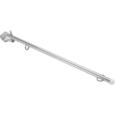 Mât de Drapeau pour Bateau en Acier Inoxydable Poli - Accessoire Pratique pour Yacht et Marine