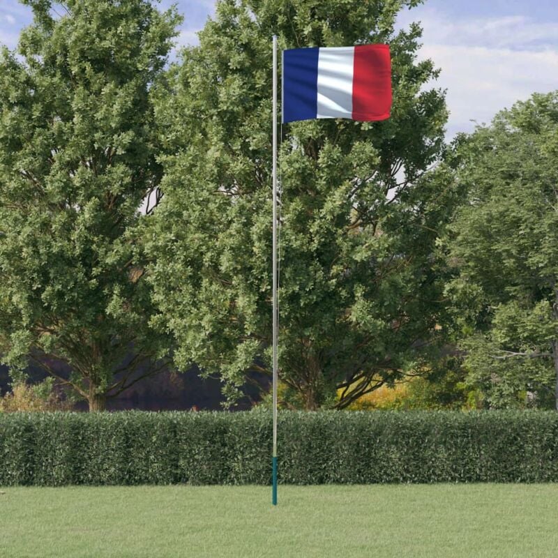 Maisonchic - Drapeau de la France et mât 6,23 m Aluminium 270659 design in