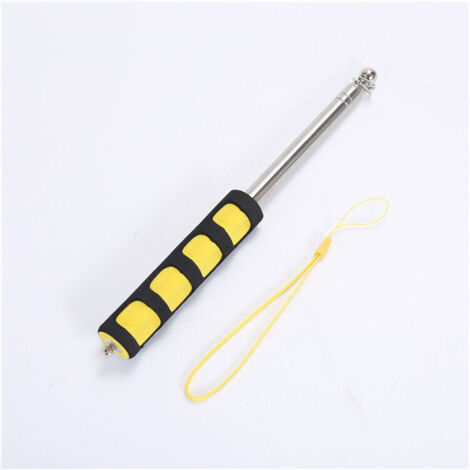 Mât de Drapeau télescopique portatif Extensible en Acier Inoxydable avec Drapeau Anti-dérapant poignée pour Guide Utiliser   1 PCS Jaune