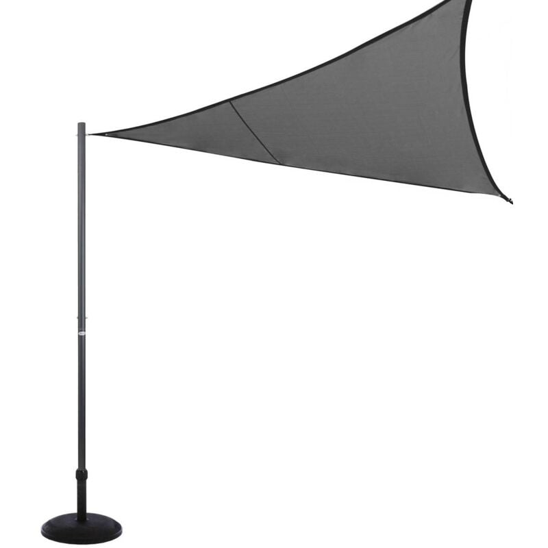 Hesperide - Mât de fixation pour voile d ombrage graphite 50mm en acier traité époxy - Hespéride