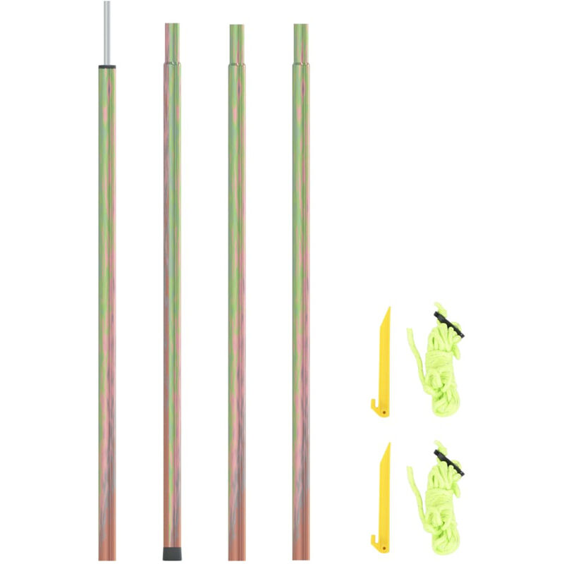 Mat de parasol 200 cm Acier galvanise