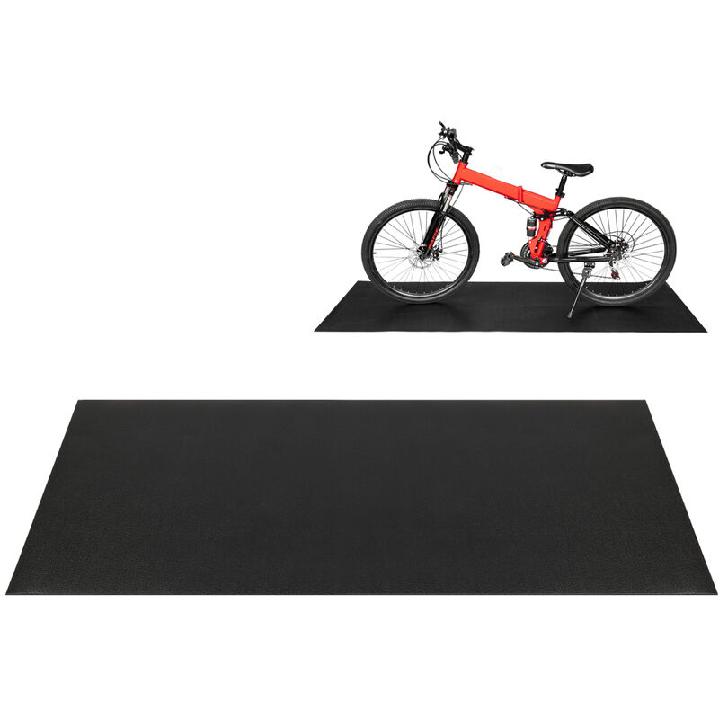 Axhup - Treadmill Floor Protector Mat, 150 x 80cm Non-slip Fitness Equipment and Exercise Shock Resistant Mat for Cycles Rowers Cross Trainers (Black)