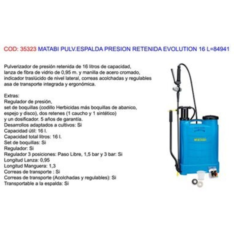 Matabi - Rückenspritze Handtuch Evolution 16 Ltrs