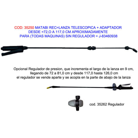 MATABI TELESKOP RECLANZA MIT ADAPTER 72 BIS 117 CM