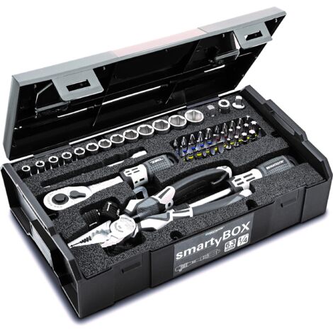 Matador 81452115 - Set di chiavi a bussola e punte da 1/4" con cricchetto, cassetta degli attrezzi da 61 pezzi