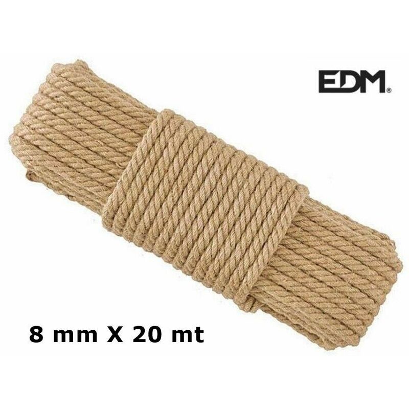 Image of EDM - rotolo matassa di corda in fibra naturale di iuta diametro 8 mm x 20 metri