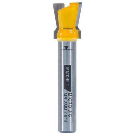 MATCHFIT Dovetail Router Bit (14 Degrés) 8 et 12mm Shank - MICROJIG  Diamètre de la Tige: 12 mm