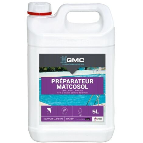 MATCOSOL PREPARATEUR 5L - Décrochant chimique avant mise en peinture des bétons neufs ou à rénover - GMC