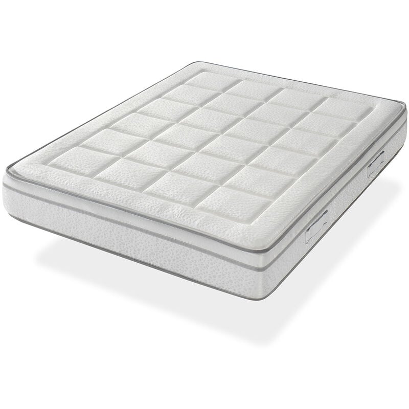 Dormalit - Matelas 80X200 royal visco Epaisseur 22 cm - Mousse a memoire de forme - Haute adaptabilite - Ferme et Elegant -2 faces Ete/hiver