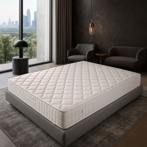 Matelas 120x190 Tissu Ignifugé Hauteur 25 cm au Confort Trés Ferme - Mousse Extrémement Durable - anti feu 120 190