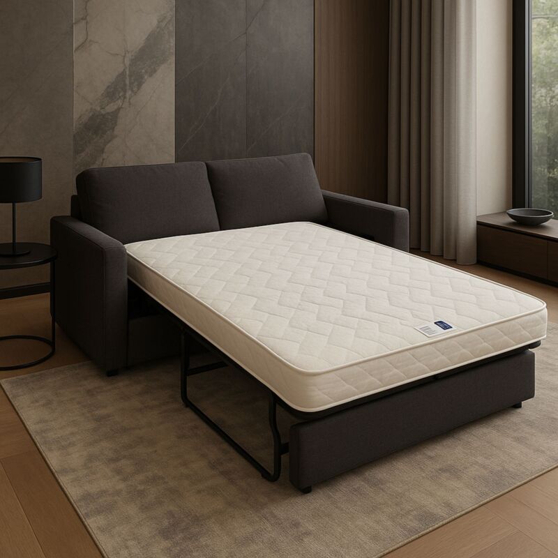 Matelas 130x190 contact Latex de densité 80 Kg/m3 et Mousse rembourrage 100 % polesther - âme 100 % polyuréthane poli lattex Indéformable Tissu