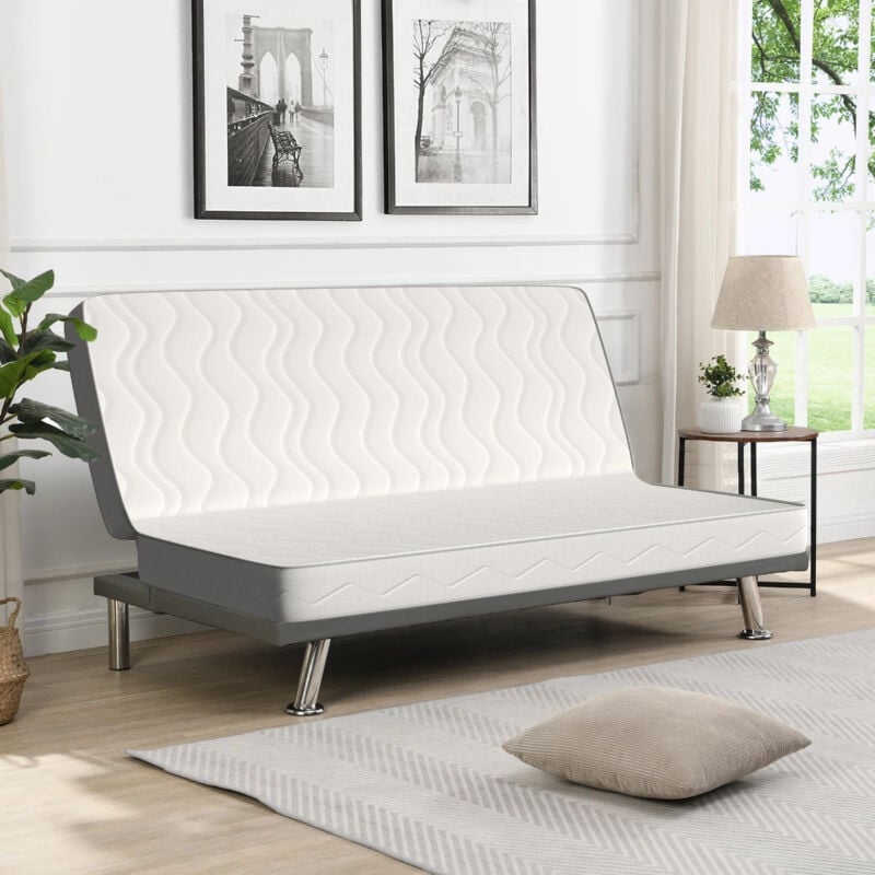 Matelas 140x195 pliable, pour canapé-lit Clic-Clac - avec découpe centrale.
