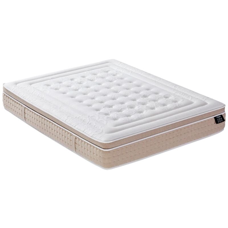 Matelas 140 x 190 cm hybride ressorts ensachés 7 zones et gel à mémoire de forme rafraichissant ép.30cm - NAZILI de YSMÉE