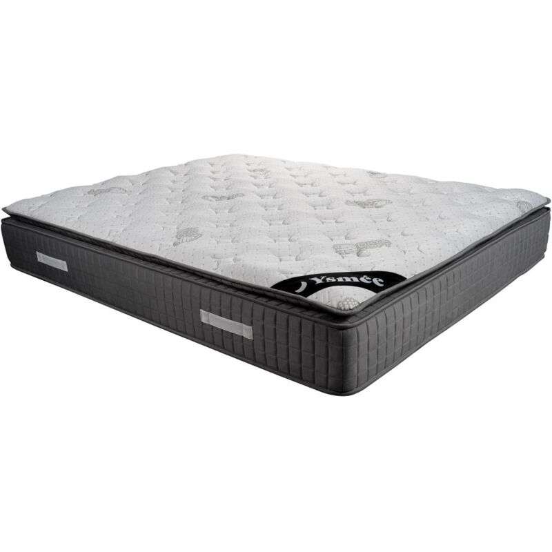 Vente-unique - Matelas 140 x 190 cm hybride ressorts ensachés 7 zones et mémoire de forme ép.28cm - marani de ysmée