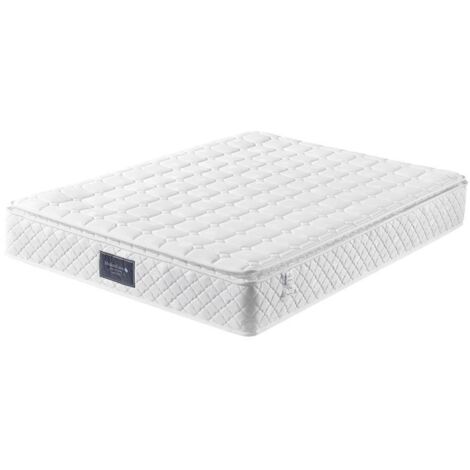 Matelas 140 x 200 cm - À Ressorts Ensachés 7 Zones en Mousse Froide- 25 cm - Certifié Oeko-Tex à 100% - Fermeté H3