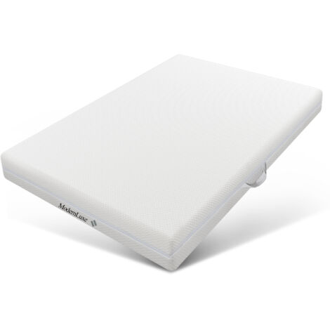 Matelas 140×200 cm en mousse, épaisseur 20 cm, réversible, pour 2 personnes, avec poignées et housse déhoussable