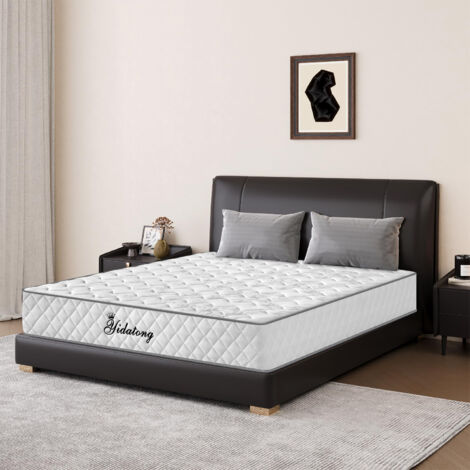 Matelas 140x190 cm, Ép 21 cm - mémoire de forme et ressorts ensachés matelas - 8 zones de confort mousse mémoire adaptative