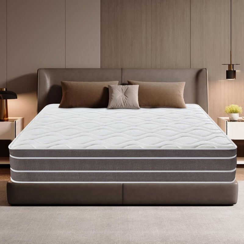 Matelas 140x190 25 cm epaisseur - Matelas mémoire de forme,Matelas hypoallergénique pour personnes sensibles,Matelas orthopédique