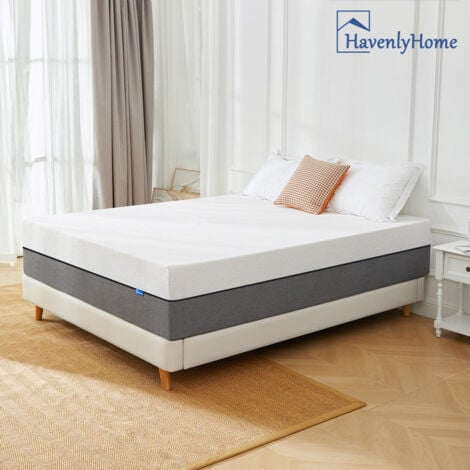 Matelas 140x190 cm HavenlyHome Matelas en Mousse, Réversible, Épaisseur 16 cm, 7 Zones de Confort, Confort Ferme, Oeko-Tex