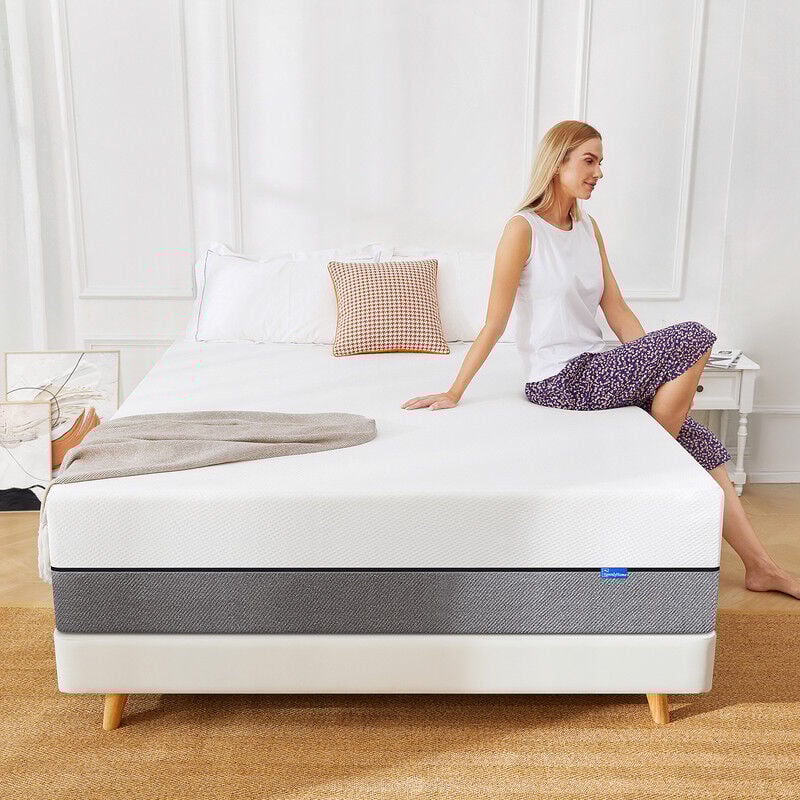 Matelas 140x190 cm Havenlyhome paisseur 25 cm - mémoire de forme, Confort ferme, 7 zones de confort, Oeko-Tex