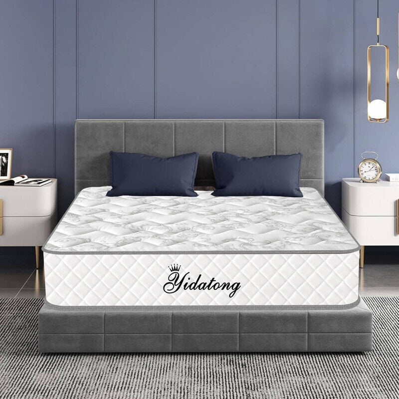 Matelas 140x190 cm mémoire de forme, 21 cm, 7 zones de confort, indépendance du couchage, orthopédique, Soutien Parfait