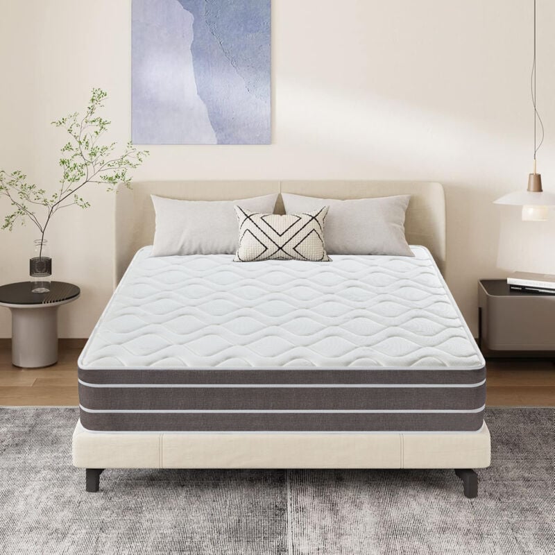 Matelas 140x190 cm, Épaisseur 23 cm - matelas memoire forme - Confort Ferme - Haute Densité