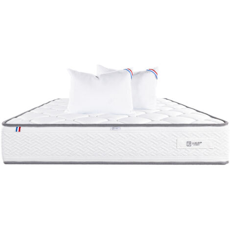 Matelas 140x190 cm,Iris,20 cm,mémoire de forme,ferme,face été/hiver + 2 oreillers