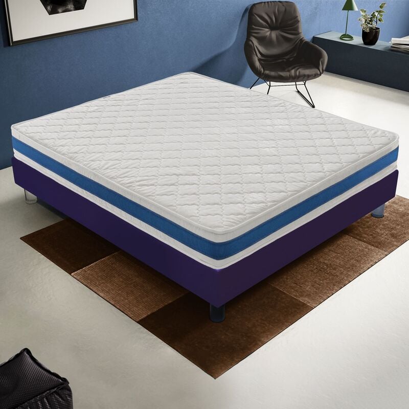 Ilovesleep - Matelas 90x200 'H2'en mousse à 7 zones différenciées 20 cm Poids maximum 100 kg par carré
