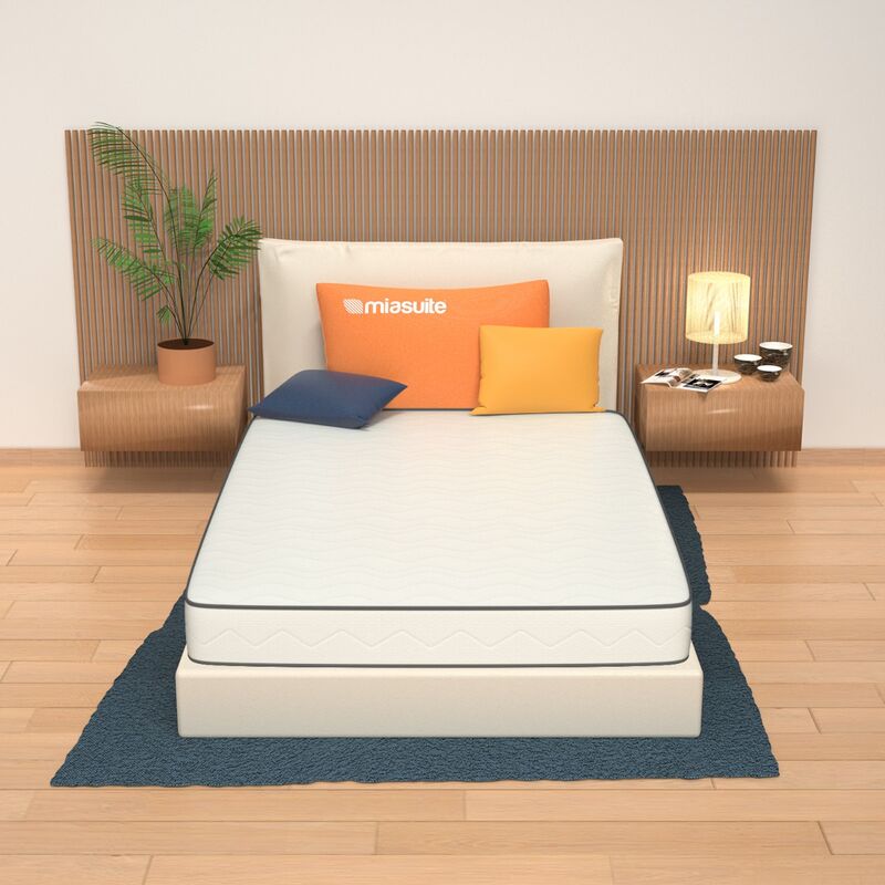 Matelas 140x190 Hauteur 19 cm, mousse à mémoire de forme - 9 zones différenciées, anti-acariens et hyperrespirant. Modèle: Premiere.
