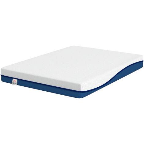 Matelas 140x190cm 2 personnes, mousse mémoire de forme thé vert, housse déhoussable lavable, fermeté moyenne