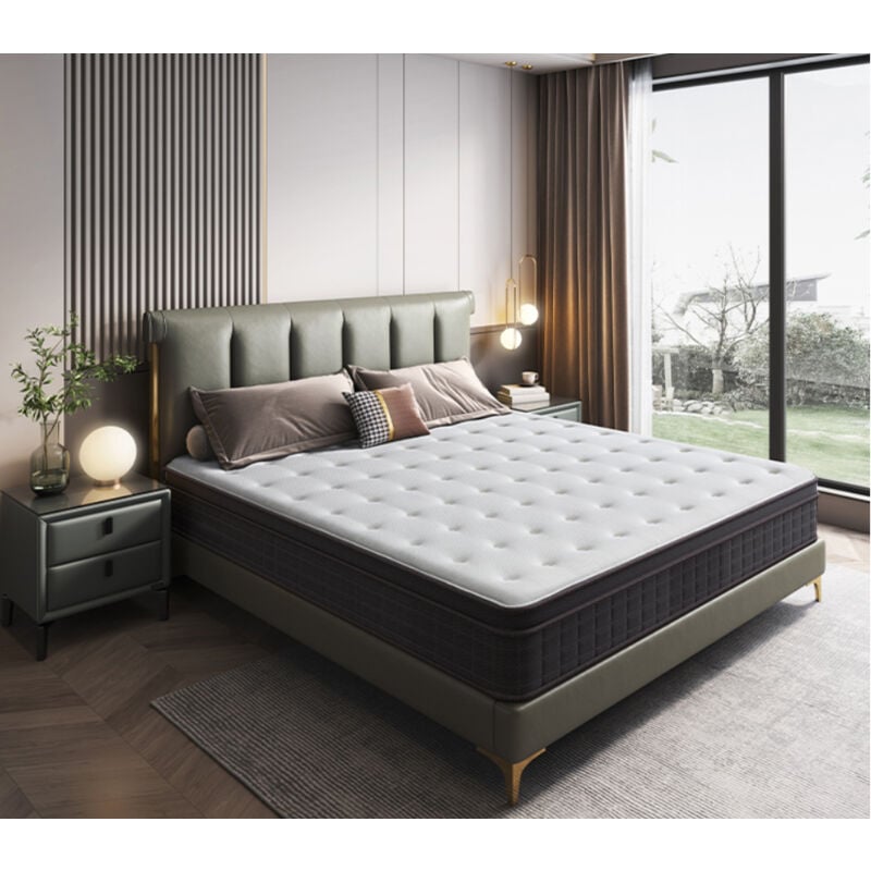 Iztoss - Matelas 140x190cm - Épaisseur 22 cm - Luxe Matelas Mémoire de Forme pour Adulte Enfant - 7 Zones de Confort Mousse Mémoire Adaptative