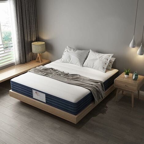 PRESTIGE Collection Ensemble matelas mousse 30cm accueil mémoire de forme  160x200 cm+ sommier 2x80x200 cm HOTEL MEMO pas cher 