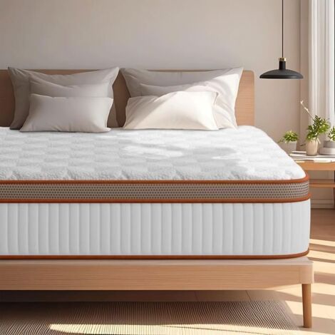 Matelas 140x200 cm - AUCUNE Mémoire de Forme et Blue Latex - Soutien Ferme - Épaisseur 27 cm-7 zones de confort