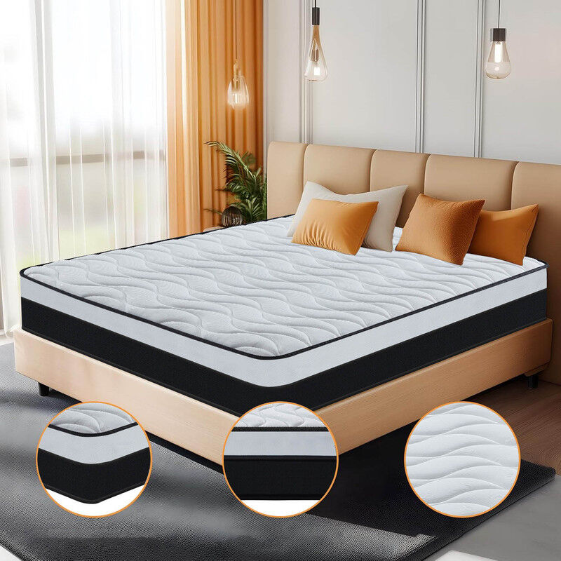 Yidatong - Matelas 90x190 cm Premium, Épaisseur 22cm, Ressorts Ensachés, Mousse Haute Densité, Indépendance de Couchage, Soutien Ferme et Durable,