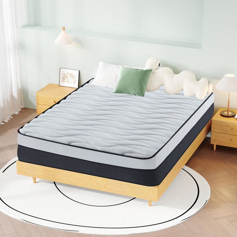 Yidatong - Matelas 90x190 cm - Épaisseur 22 cm - Mousse à mémoire de Forme et Matelas hybride - Confort Équilibré - 7 Zones - Hypoallergénique