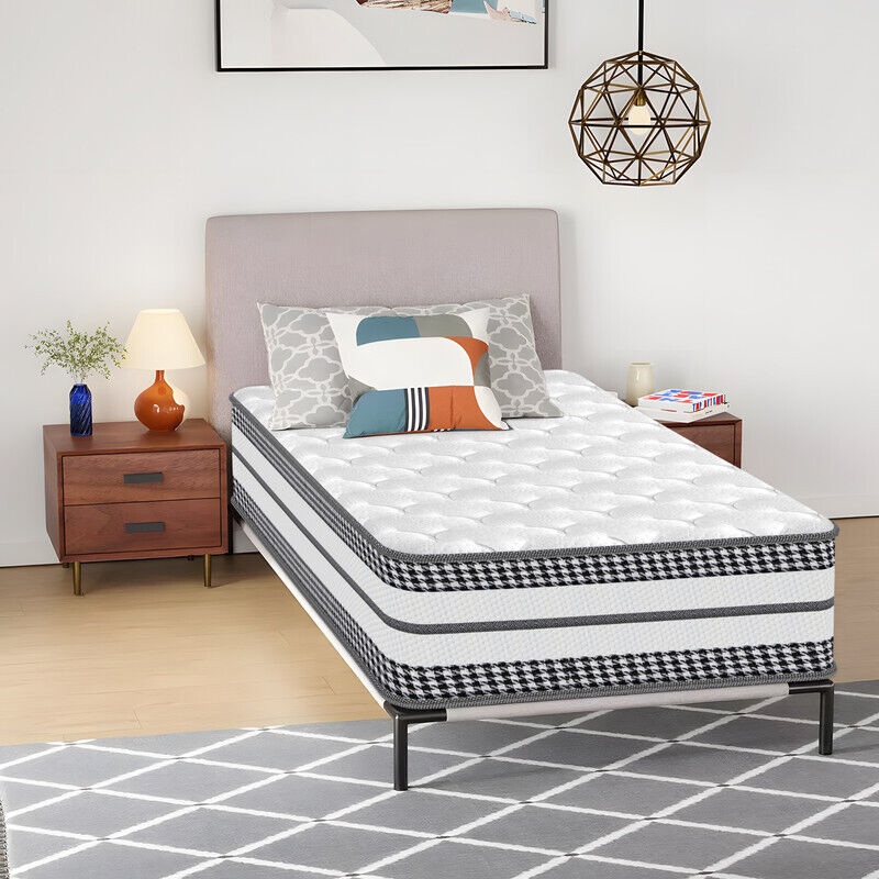 Yidatong - Matelas 90x190 cm Orthopédique Antibactérienne, Hauteur 23 cm, Revêtement 3D Air en Fibre Hypoallergénique et Anti-acariens, 7 Zones de