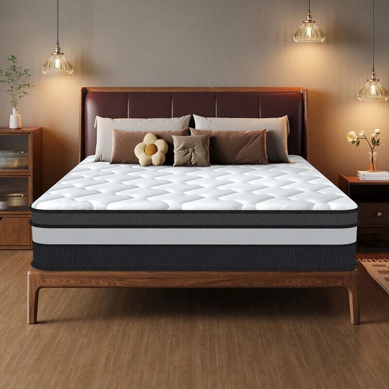 Yidatong - Matelas 140x200 cm Premium - Très Épais 32 cm - Blue Latex très épais - Mousse mémoire de forme hr -Hypoallergénique - 10 Zones