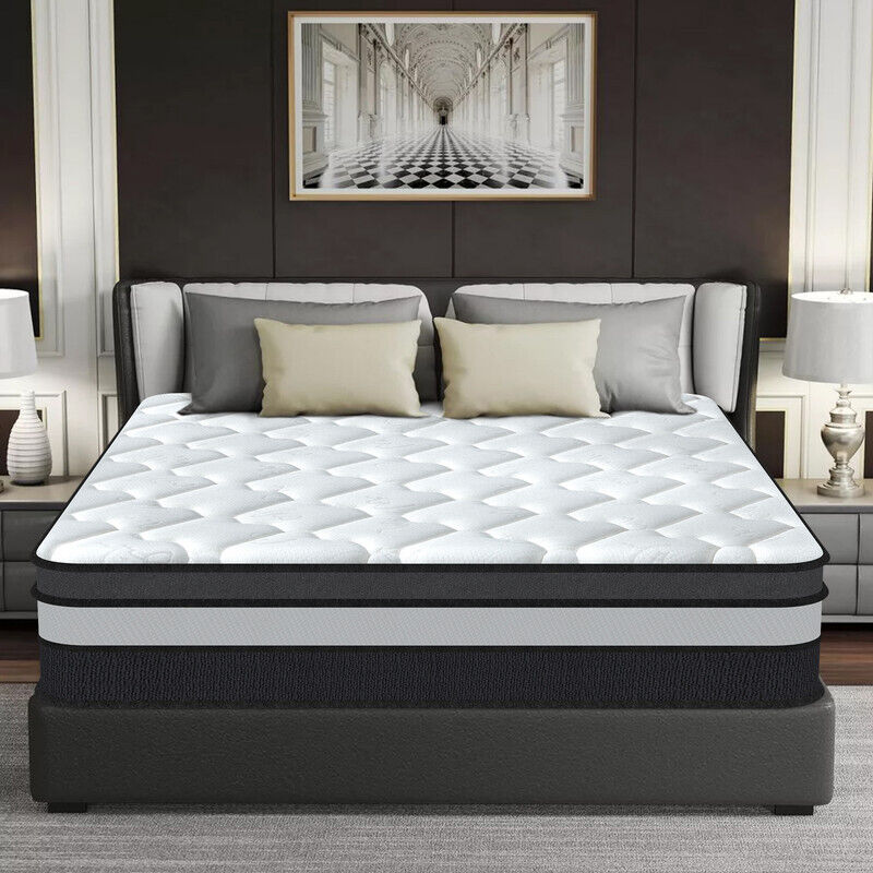 Yidatong - Matelas 140x200 cm - Très Épais 30 cm - mémoire de Forme - luxe - Anti-acariens - 8 Zones - Ressorts ensachés - Fermeté Moyenne