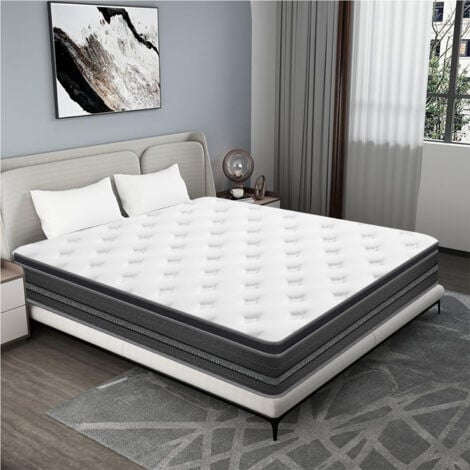 YIDATONG Matelas 140x200 cm - Très Épais 30 cm - Ressorts Ensachés - Soutien Ferme -Haute Densité - Thermorégulateur - Soutien Parfait